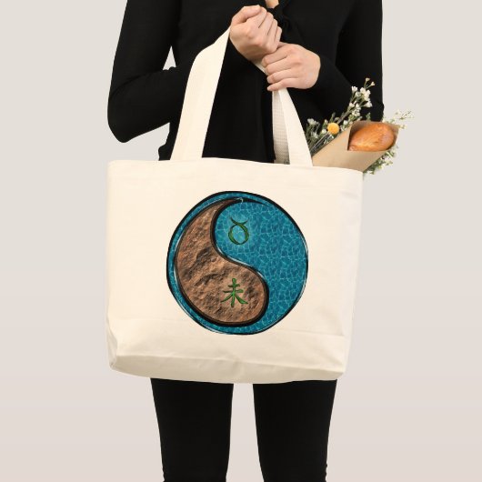 Stier en watergeit grote tote bag (Voorkant (product))