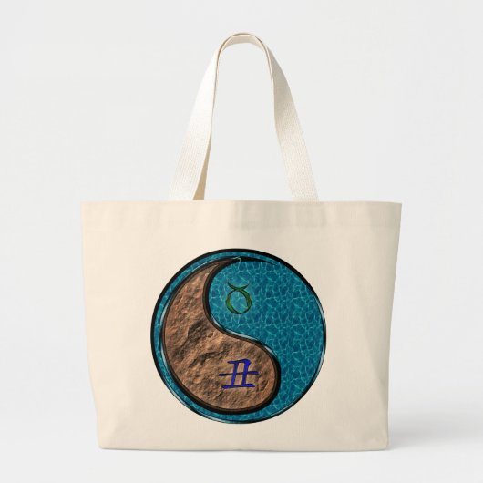 Stier en wateros grote tote bag (Voorkant)