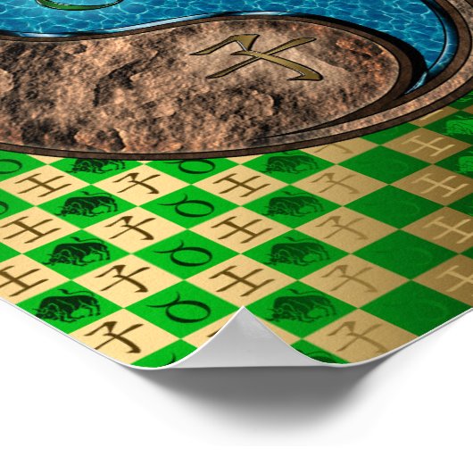 Stier en waterrat poster (Hoek)