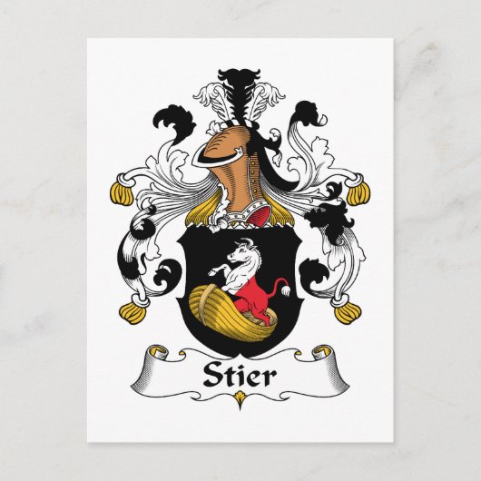 Stier Family Crest Briefkaart (Voorkant)
