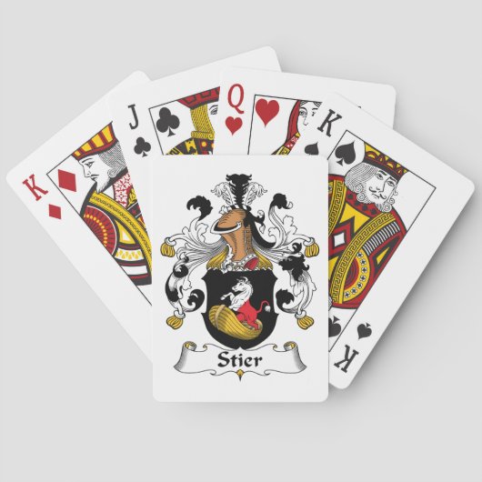 Stier Family Crest Pokerkaarten (Achterkant)