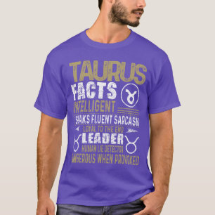 Stier Feiten Sterrenbeeld Verjaardagscadeau April T-shirt