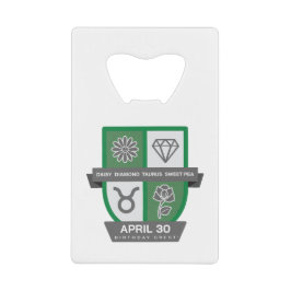Stier Geboortecrest™ voor 20-30 april Creditkaart Flessenopener