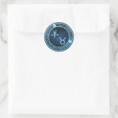 Stier/geit Ronde Sticker (Tas)
