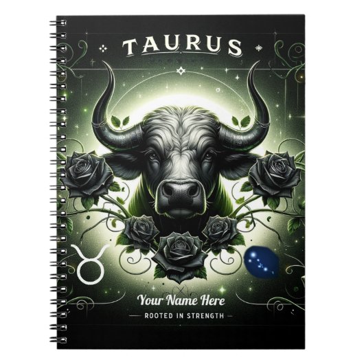 Stier "Geworteld in kracht" Spiral Notitieboek (Voorkant)