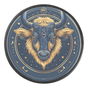 ♉ Stier Gouden Stier Ring Hockey Puck Zodiac Cadea