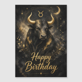 Stier Happy Birthday Sternzeichen Design
