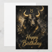 Stier Happy Birthday Sternzeichen Design (Voorkant / Achterkant)