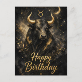 Stier Happy Birthday Sternzeichen Design Briefkaart
