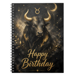 Stier Happy Birthday Sternzeichen Design Notitieboek