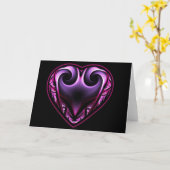 Stier Hart Fractale Groeten Kaarten (Gele Bloem)