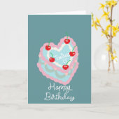 Stier Harttaart Gelukkige Verjaardag Kaart (Gele Bloem)