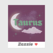 Stier Hemelse Esthetische Dromerige Maanwolk Sterr Sticker (Vel)