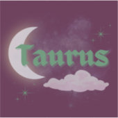 Stier Hemelse Esthetische Dromerige Maanwolk Sterr Sticker (Voorkant)