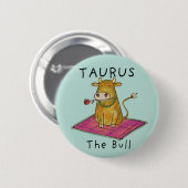 Stier het sterrenbeeld Stier Ronde Button 5,7 Cm (Voorkant /achterkant)