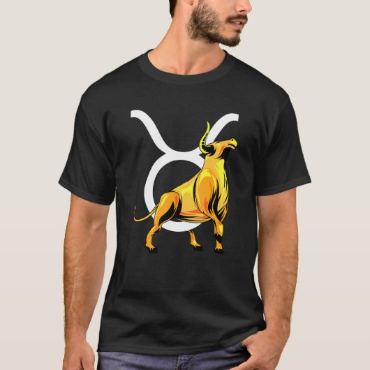 Stier Horoscoop Symbool Sterrenbeeld Constellatie T-shirt (Voorkant)