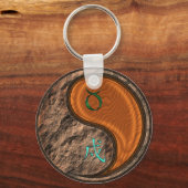 Stier & Hout Hond Sleutelhanger (Achterkant)