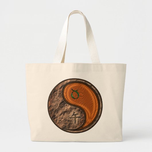 Stier & Hout Paard Grote Tote Bag (Voorkant)