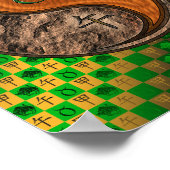 Stier & Hout Paard Poster (Hoek)