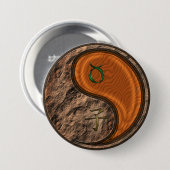 Stier & Hout Rat Ronde Button 7,6 Cm (Voorkant /achterkant)