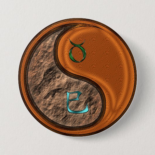Stier & Hout Slang Ronde Button 7,6 Cm (Voorkant)