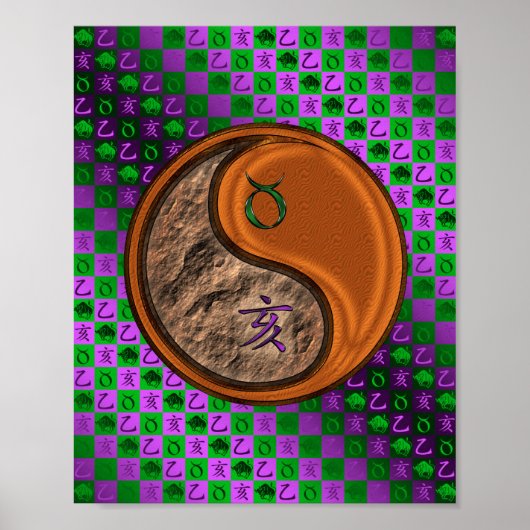 Stier & Hout zwijn Poster (Voorkant)