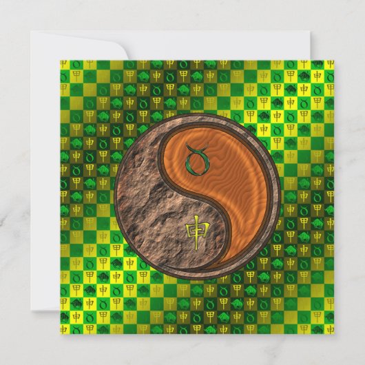 Stier & Houten Aap Kaart (Voorkant)