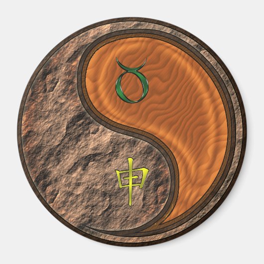 Stier & Houten Aap Magneet (Voorkant)