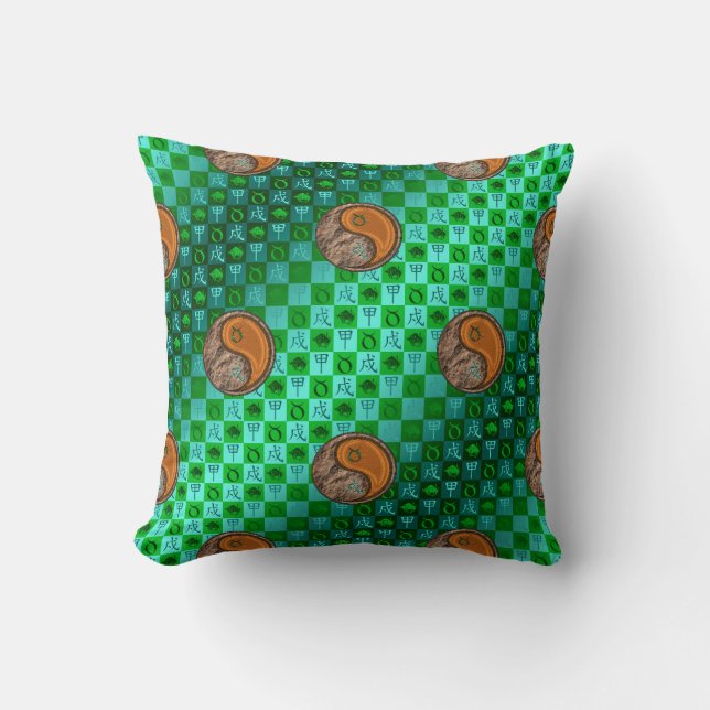 Stier & Houten Hond Kussen (Voorkant)