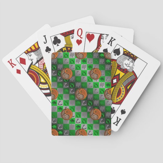 Stier & Houten Konijn Pokerkaarten (Achterkant)
