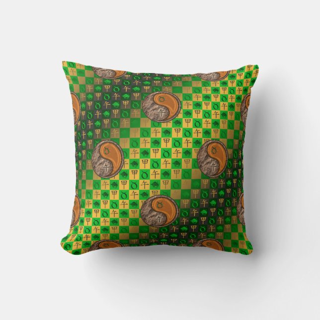 Stier & Houten Paard Kussen (Voorkant)