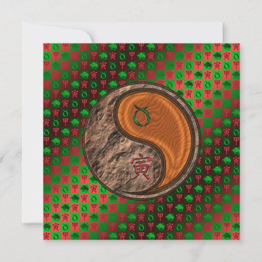 Stier & Houten Tijger Kaart (Voorkant)