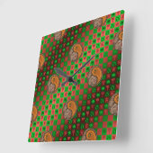 Stier & Houten Tijger Vierkante Klok (Hoek)