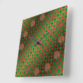 Stier & Houten Tijger Vierkante Klok (Hoek)