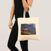 Stier in de Alpen (door Eugène Burnand) Tote Bag (Voorkant (product))