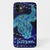 Stier in donkerblauw II Case-Mate iPhone Case (Achterkant)