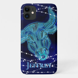 Stier in donkerblauw II Case-Mate iPhone Case