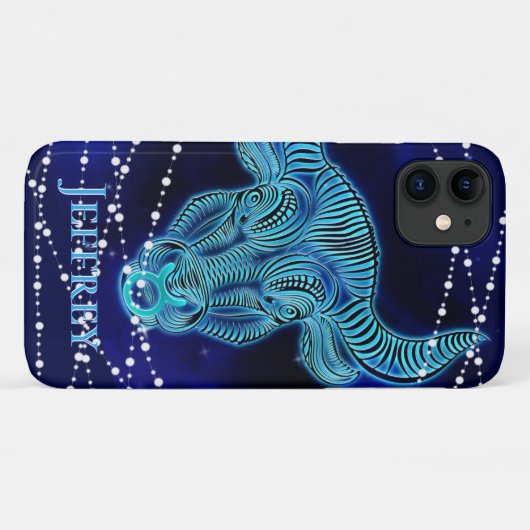 Stier in donkerblauw II Case-Mate iPhone Case (Achterkant (horizontaal))