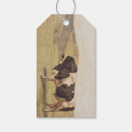 Stier in een landelijk landschap (Ferdinand Hodler Cadeaulabel