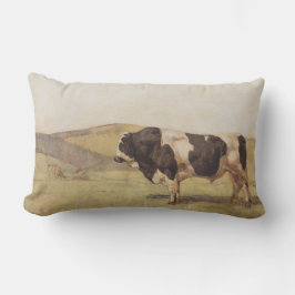 Stier in een landelijk landschap (Ferdinand Hodler Kussen