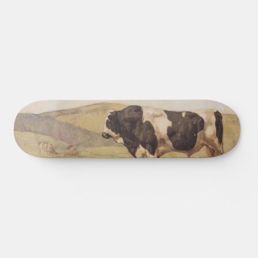 Stier in een landelijk landschap (Ferdinand Hodler Persoonlijk Skateboard (Horizontaal)