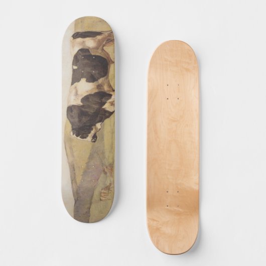 Stier in een landelijk landschap (Ferdinand Hodler Persoonlijk Skateboard (Voorkant)