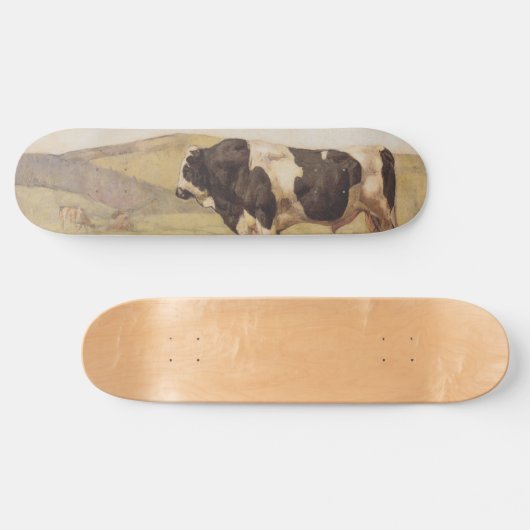 Stier in een landelijk landschap (Ferdinand Hodler Persoonlijk Skateboard (Horizontaal)