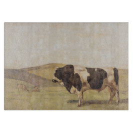 Stier in een landelijk landschap (Ferdinand Hodler Snijplank