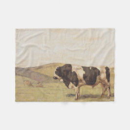 Stier in een landschap (Ferdinand Hodler) Fleece Deken