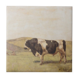 Stier in een Zwitsers landschap (Ferdinand Hodler) Tegeltje