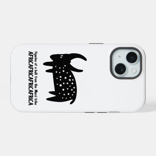 Stier iPhone 15 Case (Achterkant horizontaal)