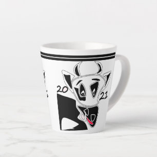 Stier, jaar van de stier, 2021, grappige stier latte mok