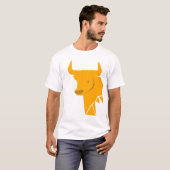 Stier Keekgeel Sterrenbeeld Cadeau T-shirt (Voorkant volledig)