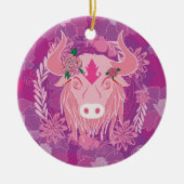 stier keramisch ornament (Voorkant)